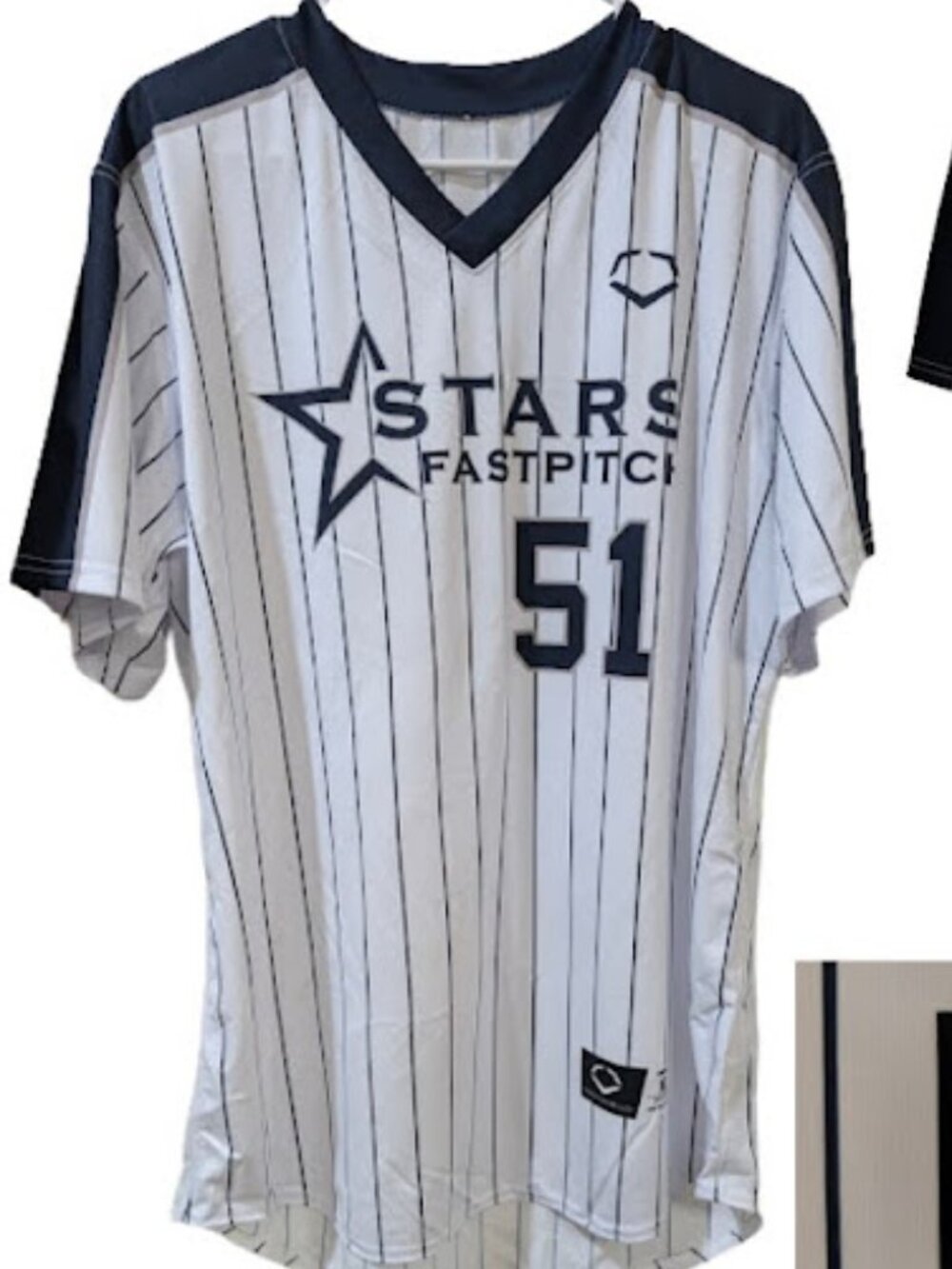 Evoshield Stars Fastpitch Softball Jersey #51 | Pinstripe Athletic Top XL